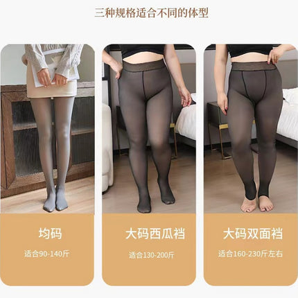 Source: New Flight Attendant Gray Translucent Leggings for Women, Fake Translucent, Fleece-Lined, Thickeneded, Autumn and Winter Warm Outer Pantyhose for Delivery