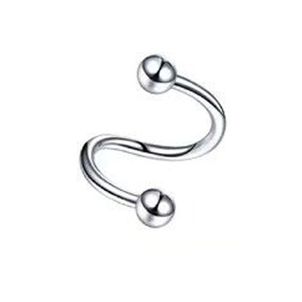 Stainless steel S rod spherical outer tooth 1.2 rod lip ring lip nail ear bone nail lip nail round head pointed cone head human body puncture ornaments