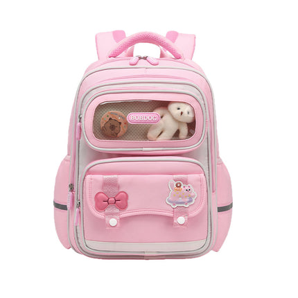 Babu Dou Kidsren's Schoolbags for Grades 1-6, Large-Capacity Backpacks for Primary School Students, DIY Lightweight Bags Wholesale