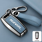 [haval a model 4-button speaker] double-sided leather with pebbled pattern blue + a04 rope + rope buckle