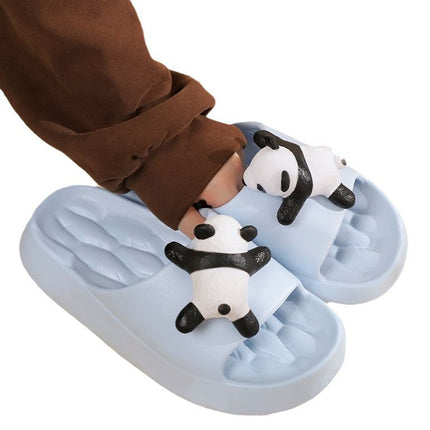 Wen Xiong Summer New Cute Panda Girly Slippers for Home Wear Non-Slip Deodorant EVA Slippers for Women