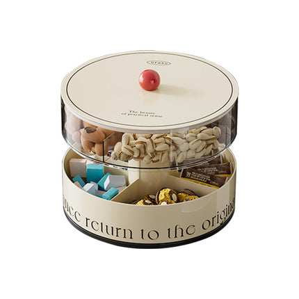 Fruit Tray Living Room Coffee Table Food Grade Melon and Peanut Snacks Dried Fruit Box Multi-layer Rotating Liftable Candy Box