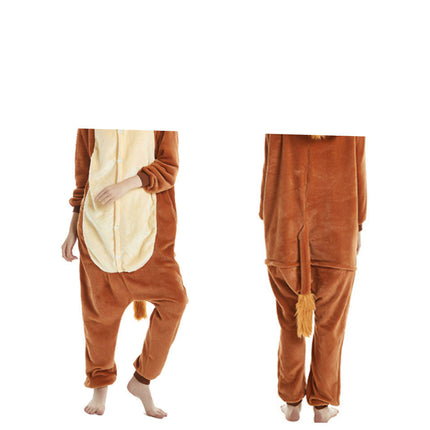 Cross-Border Cartoon One-Piece Pajamas Animal Flannel Winter Thickened Cross-Border Dinosaur Pegasus Tiger Unicorn
