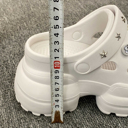New 10cm Thick-Soled Eva Clogs for Women, Outer Wear, Height-Increasing Toe-Toe Slippers, Women's New High-Heeled Shoes, Women's Sandals