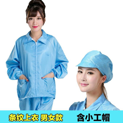 Electrostatic Clothing Top Dust-proof Clothing Split Set for Men and Women Blue and White Dust-free Clothes Lacquer Foxconn Short Work Clothes