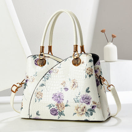 Bags Export Cross-Border 2025 New Fashion National Style Printed Bags Women's Versatile Satchel Versatile Shoulder Crossbody Bag