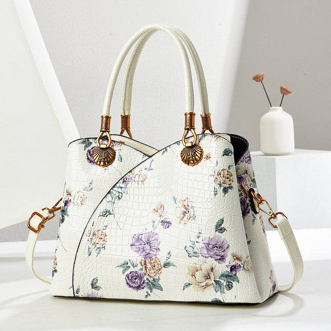 Bags Export Cross-Border 2025 New Fashion National Style Printed Bags Women's Versatile Satchel Versatile Shoulder Crossbody Bag