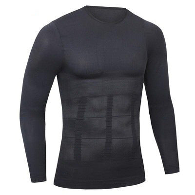 Men's Shapewear Corset T-Shirt Long-Sleeved Corset Corset Bodysuit Slimming Clothing Elastic Clothing Shaping Intimates Tummy Control