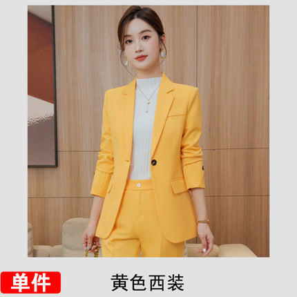 In-Stock High-Quality Autumn and Winter New Style Suit Set for Women, Professional Attire for Front Desk Managers, White-Collar Interview Workwear, Formal Wear