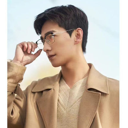 Internet Celebre Explosive Intelligent Color-changing presbyopia Glasses HD Men's Anti-blue Light Metal Business Classic presbyopia Frame