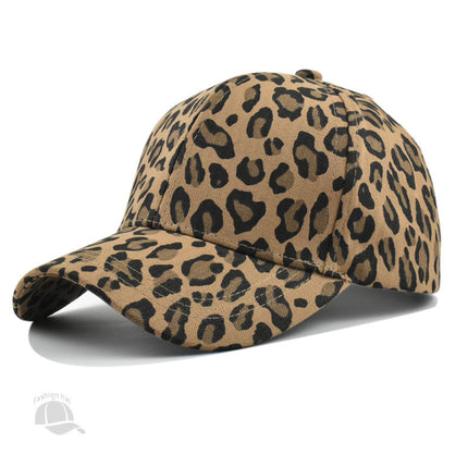 Summer sun protection leopard print baseball cap for men and women cross-border sunshade UV protection outdoor mountaineering fishing cap