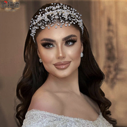 Youlapan Bridal Flower Hair Comb Handmade Pearl Hair Accessory Fashionable Versatile Hair Accessory for Going Out Hp571