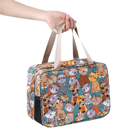 Double-Layer Large-Capacity and Good-Looking Storage Bag for Travel, Portable Toiletry Bag, Simple Waterproof and Stowable Cosmetic Bag