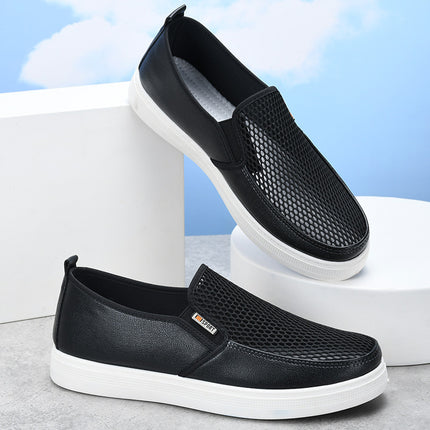 Men's Shoes Summer Breathable Slip-On Cloth Shoes Driving 2025 New Lightweight Mesh Walking Sports Mesh Shoes