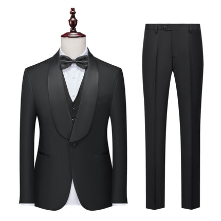 Big Green fruit collar dress art exam performance formal suit suit men's wedding host tashido slim suit