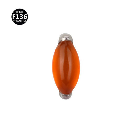 F136 titanium alloy natural stone 0.9 teeth horse eye puncture lip ear nail tongue nail foreign trade hot factory in stock wholesale