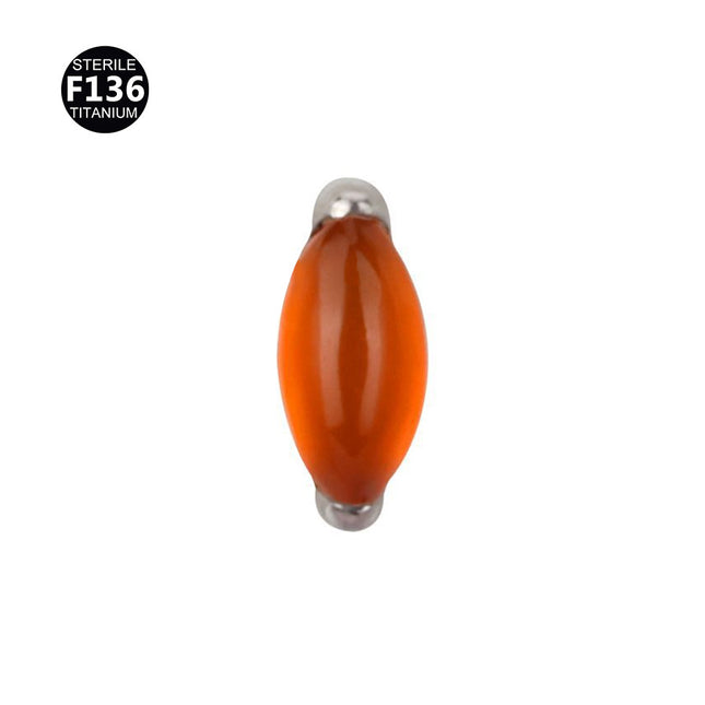 F136 titanium alloy natural stone 0.9 teeth horse eye puncture lip ear nail tongue nail foreign trade hot factory in stock wholesale