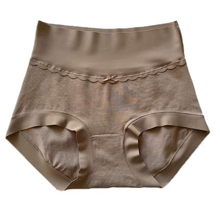 High-Quality High-Waisted Cotton Briefs for Girls, Soft Pure Cotton Antibacterial Crotch, Large Size Underwear for Women, Comfortable and Skin-Friendly