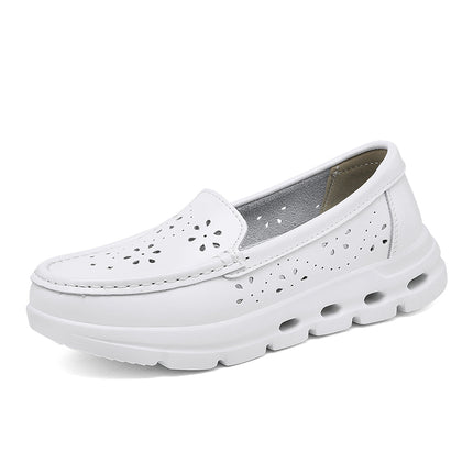 Nurse Shoes Women's Hole-In-The-Wall Soft Sole Breathable Non-Tiring Feet Hollow Summer Sandals Thick-Soled Air Cushion Medical Shoes