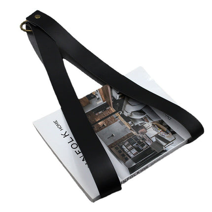 Handmade Leather Car Keychain Mini Cat Mask Shape Keychain Hollow Key Chain Key Ring Toy in stock