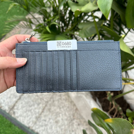 Women's Genuine Leather Fashion Long Zipper Mobile Phone Wallet High-grade Cowhide Men's Large Capacity Card Bag Two-in-One in stock