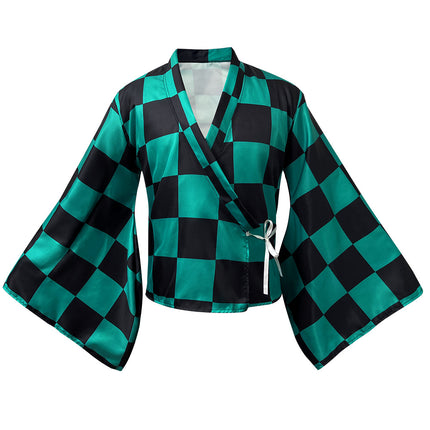 Spot Halloween Demon Slayer Anime Kamado Tanjiro Nezuko Cospaly Costume Japanese Kimono