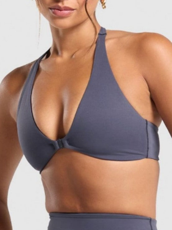 European and American Cross-border Shark Front Buckle Sports Fitness Bra Women's Yoga Beauty Vest Sexy Deep V Underwear Gather Breathable