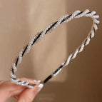 Black twist pearls