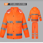 Blue checkered reflective suit, thickened double-layer mesh, orange top + orange pants / M