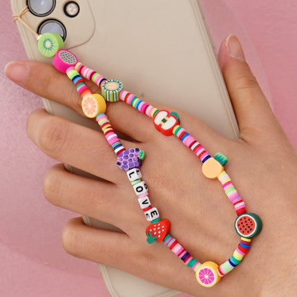 Factory direct supply handmade beaded mobile phone lanyard bluetooth speaker lanyard flashlight fan selfie stick U disk sling