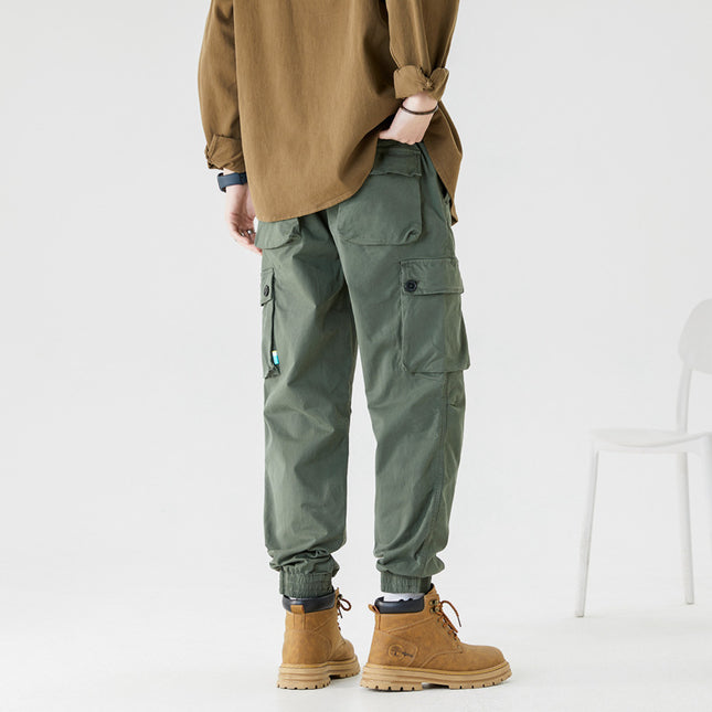 Multi-pocket Tooling Pants Men's Spring and Autumn Japanese Tooling Sports Pants Men's Summer Thin Loose Casual Pants for Men