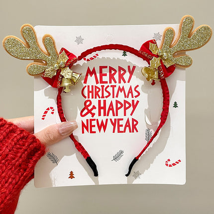 Christmas Antler Headband Holiday Costume Headband Cartoon Hairband for Women 2026 New Children's Hairpin Hair Accessory Gift
