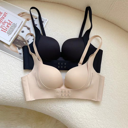 722 Magic Front Buckle Bra with Thin Top and Thick Bottom Palm Cups, Enhances Small Bust, Seamless Bra with Beautiful Back Design