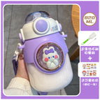 820ML / Purple + cleaning tools + cartoon stickers