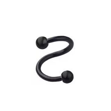 Stainless steel S rod spherical outer tooth 1.2 rod lip ring lip nail ear bone nail lip nail round head pointed cone head human body puncture ornaments