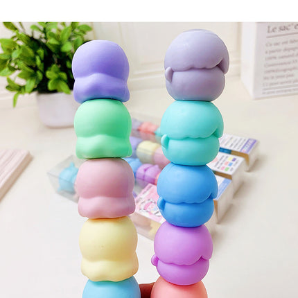 1pcs Creative 5 Color Highlighter Cartoon Cute Shape Highlighter Creative Students Make Hand Account Marker