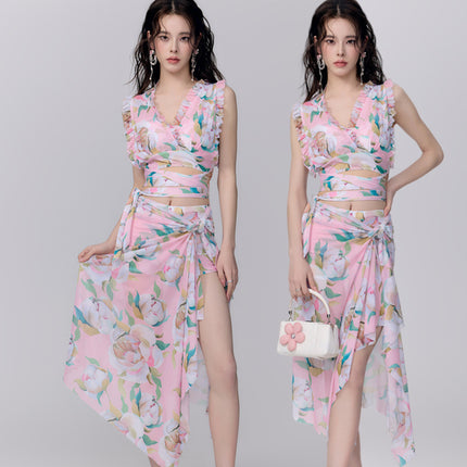 2026 New Style Women's Bikini Split Set Sexy Three-Piece Set Internet Celebrity Vacation Beach Photo Shoot Swimwear for Women