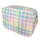Rainbow plaid cosmetic bag-xl size