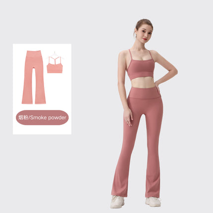 [in Stock] Ld Speaker Y-Shaped Vest Set Long Sleeve Women's Slim Fit Jacket Stretchy Sports Yoga Wear