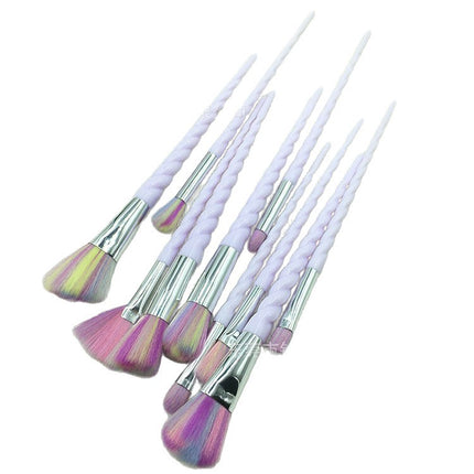 10 Pcs Threaded Makeup Brush Unicorn Makeup Brush suit Multifunctional Full Set Beauty Brush Makeup Tools
