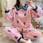 V-neck rose velvet / M