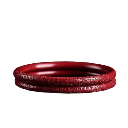 A Cinnabar Bracelet Made from Raw Ore with High Content of Purple Gold Sand, Heart Sutra Bracelet for Women, Birth Year Cinnabar Bracelet