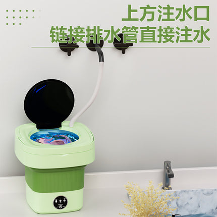 Daifa cross-border folding washing machine mini small washing machine baby underwear wash socks can be dried portable