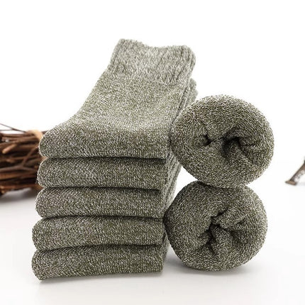 Socks Men's Autumn and Winter fleece-lined Thickened Warm Terry Socks Men's Towel Socks Winter Floor Socks Extra Thick Cotton Socks