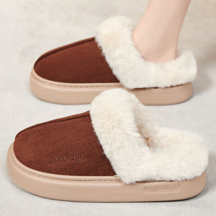 Women's Shoes New Style Plush Thickened Women's Cotton Shoes Fashion Versatile Ankle Boots Cross-Border Large Size Slip-On Women's Cotton Boots