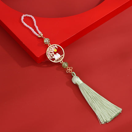 Antique Cheongsam National Tide Wind Pressure Break Elegant Pendant Brooch Hanfu Tea Clothing Tassel Retro Chinese Makeup Accessories Women