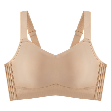 Thin Seamless Large Size Full Cup Bra Large Chest Small Chest Breathable Rabbit Ear Cup Parammary Collator Women's Underwear