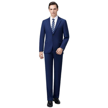 2024 Autumn and Winter Suit suit Men's Two-Piece Set Royal Blue Korean Fashion Youth Slim-Fit Wool Suit