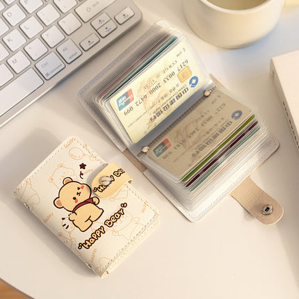 Pacha Dog Large Capacity Multi-Card Slot Card Holder Mini Cute All-In-One Card Holder Id Card Driver's License Card Holder for Women