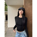 [women's slim long sleeve] black / M (recommended below 50kg)